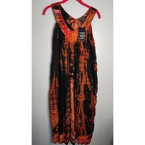 Greater Good Boho Festival Tie Tye Dress S/M Women's Multicolor